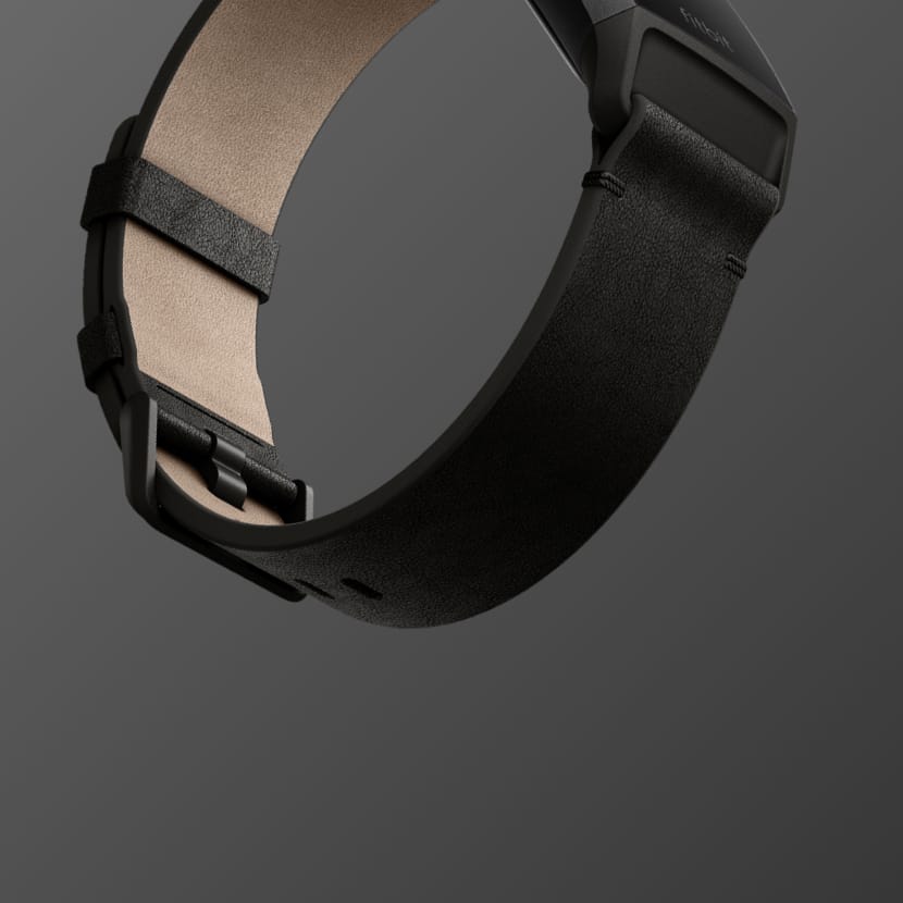 Versa 3/Sense,Woven Band,Charcoal,Lg