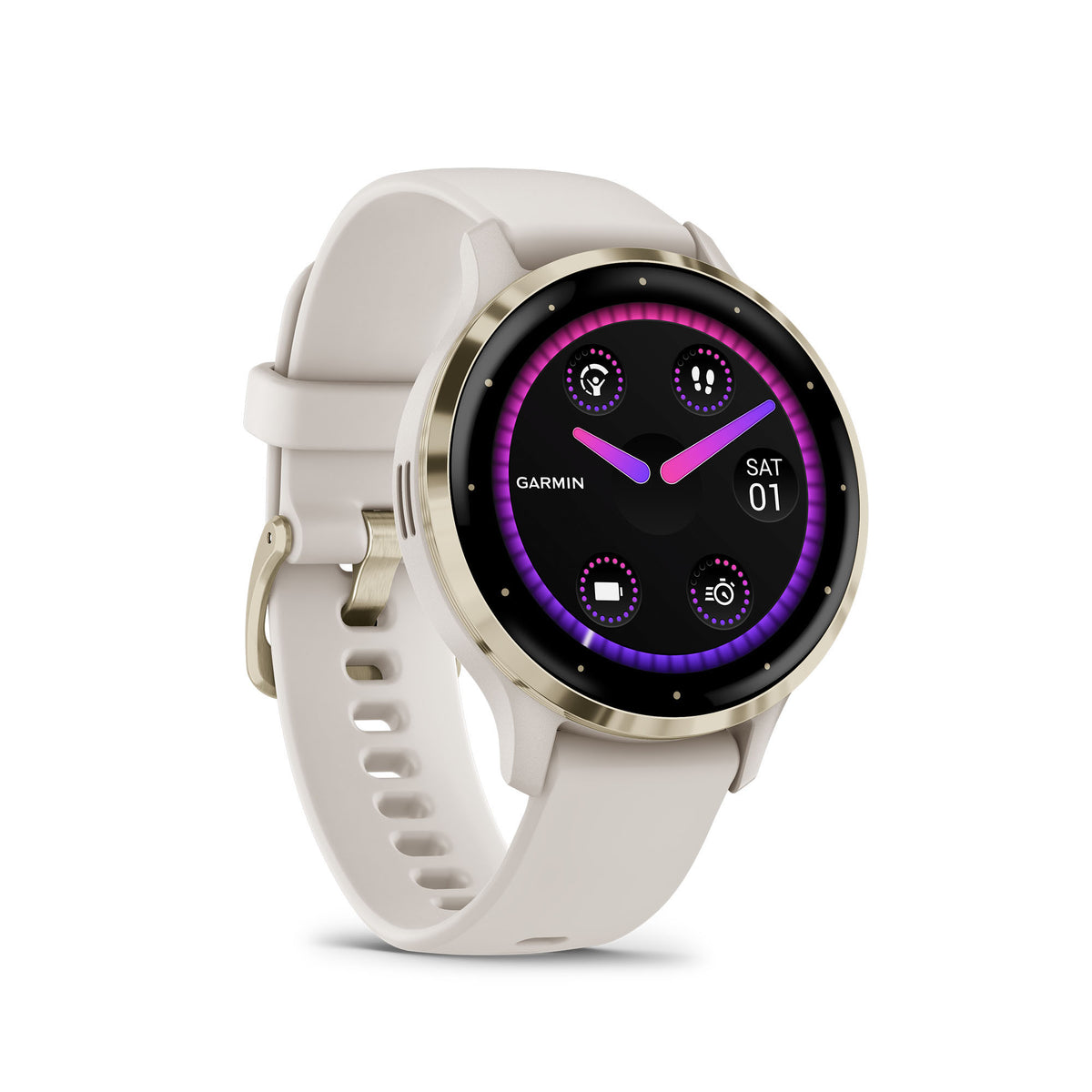 Garmin Venu 3s Smartwatch - Soft Gold - Ivory Case