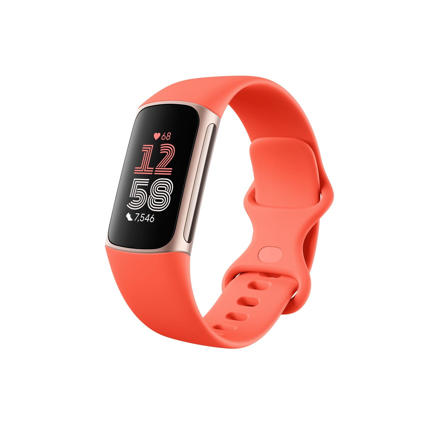 Charge 6 Coral Band / Champagne Gold Aluminum Case