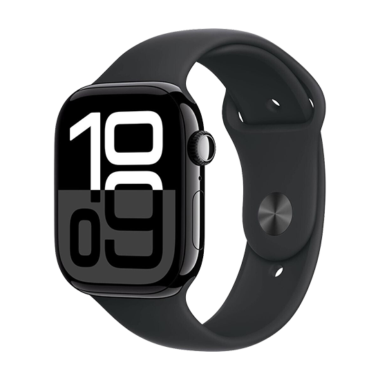 Watch Apple Watch Series 10 (2024) LTE 46mm Jet Black Aluminium Case with Sport Band - Black
