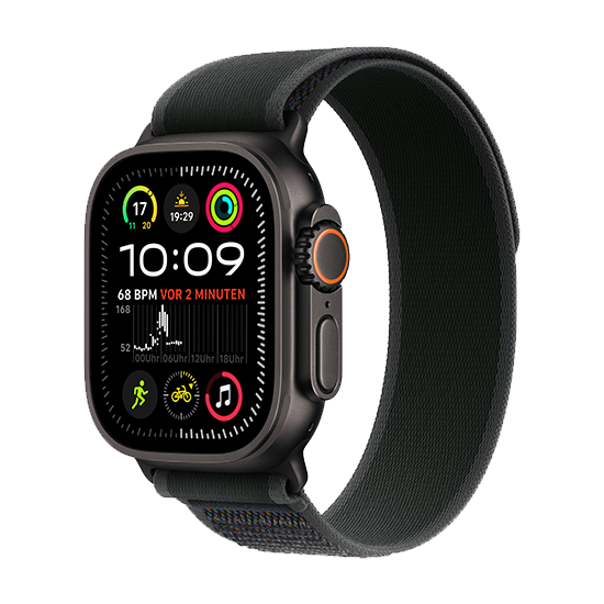 Watch Apple Watch Ultra 2 (2024) LTE 49mm Black Titanium Case with Trail Loop S/M - Black