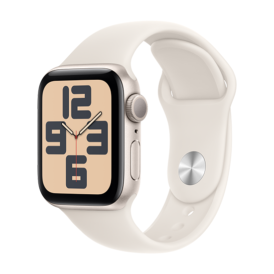 Watch Apple Watch SE2 (2024) GPS 40mm Starlight Aluminium Case with Sport Band S/M - Starlight