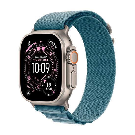 Watch Apple Watch Ultra 3 (2025) 5G 49mm Natural Titanium Case with Alpine Loop S - Light Blue
