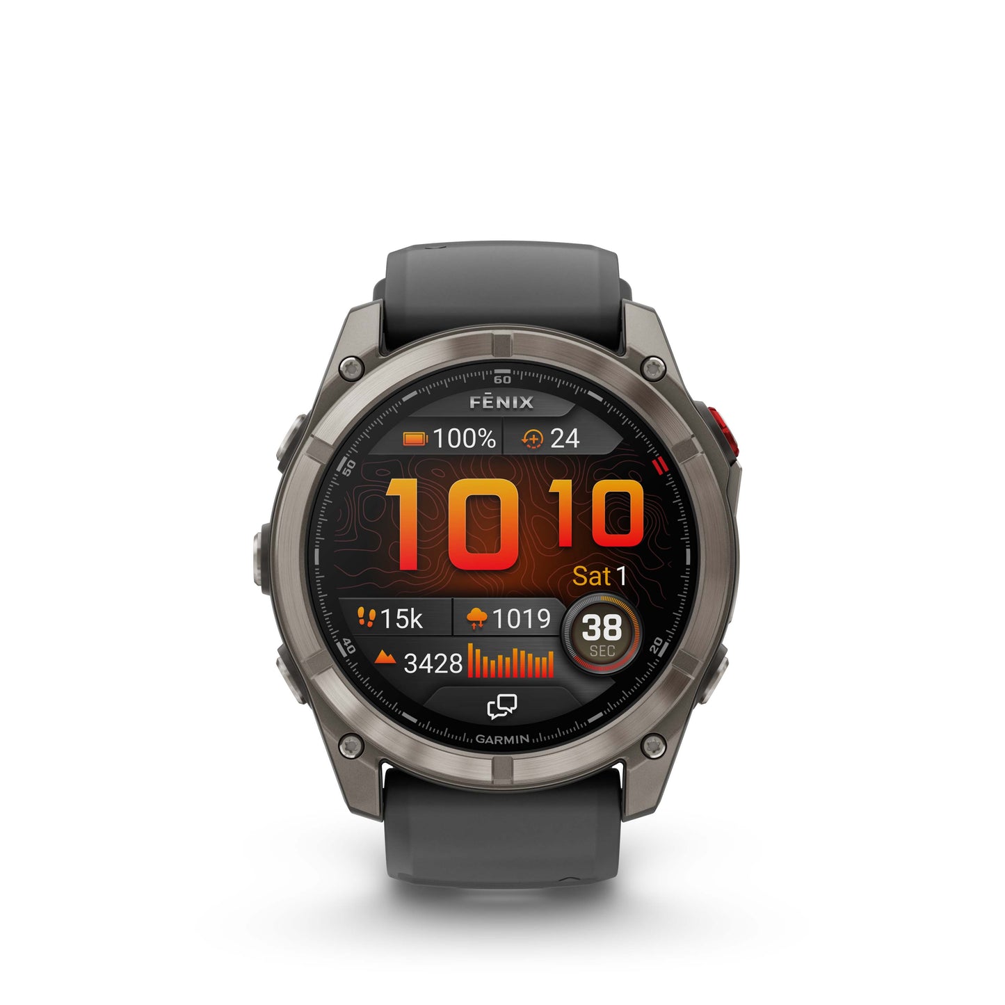 Garmin fenix 8 Pro – 47 mm, AMOLED, Carbon DLC Titanium w/ Black/Grey Band