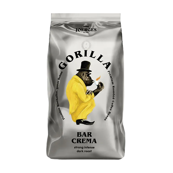 Gorilla Espresso Bar Crema 1kg Coffee Beans Silver