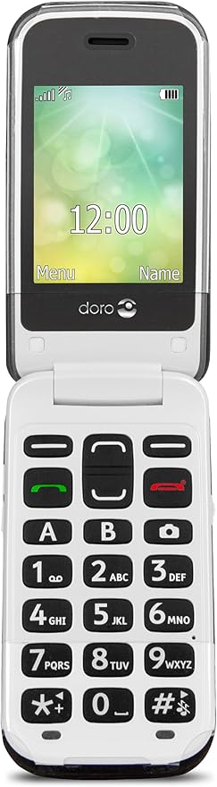 Doro 2424 GRAPHITE/WHITE Flip Phone