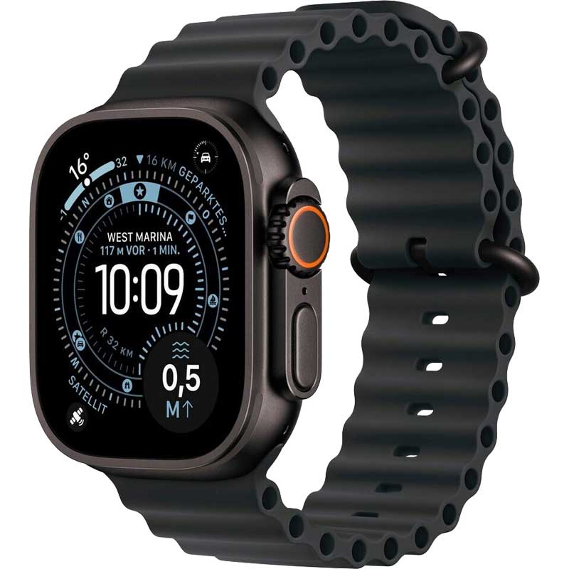 Smartwatch Apple Watch Ultra 3 49mm Black Titan Case Black Ocean Band EU