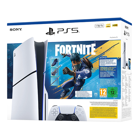 Sony PlayStation 5 Slim Disc Edition 1TB + Fortnite - White