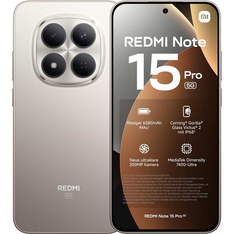 Xiaomi Redmi Note 15 Pro 8GB RAM 256GB Titan EU
