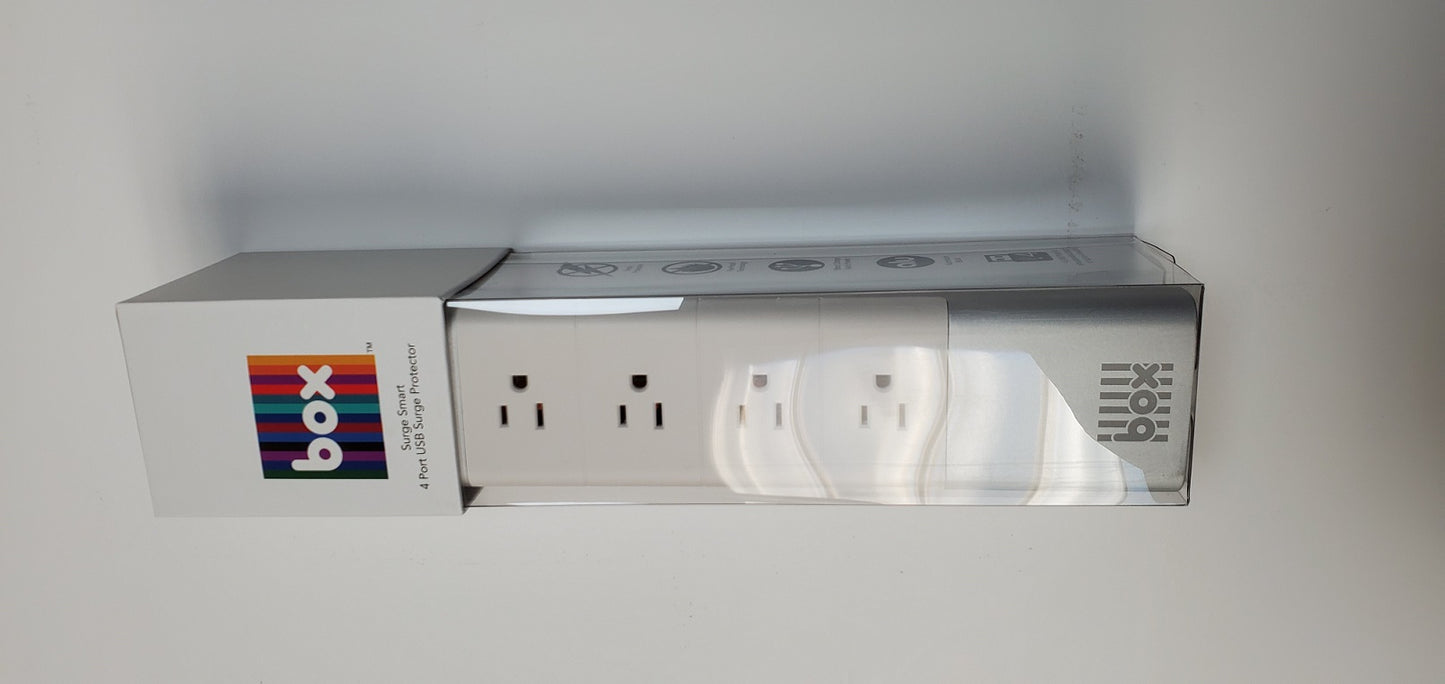 box 4 socket 4 USB Aluminium Surge Protector **USA Plug**