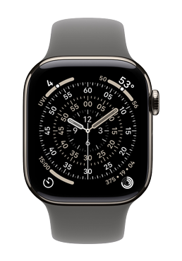 Apple Watch Series 11 GPS + Cellular Natural Titanium, Stone Grey Sport Band S/M, MF8M4ZR/A, 42 mm