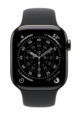 Apple Watch Series 11 GPS + Cellular Slate Titanium, Black Sport Band M/L, MF8T4ZR/A, 42 mm