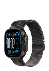 Apple Watch Ultra 2 GPS + Cellular Black Titanium, Black Titanium Milanese Loop M, MX5U3FD/A, 49mm