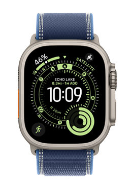 Apple Watch Ultra 3 GPS + Cellular Natural Titanium, Blue/Bright Blue Trail Loop S/M, MEWR4QF/A,49 mm