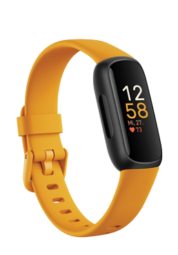 FitBit Inspire 3 Morning Glow-Black, Fitness Tracker mit Armband