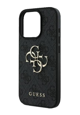 GUESS Hard Cover 4G Big Metal Logo Grey, fr Apple iPhone 16 Pro Max, GUHCP16X4GMGGR