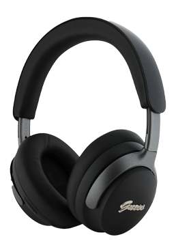 GUESS Wireless Bluetooth Headset Script Logo ANC/ENC Black, GUBHC22PSFCSMK, Universal