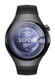 Huawei Watch 5 Black Fluoroelastomer Strap, 46mm, 55020EWB