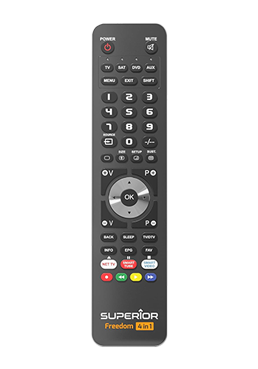 Superior Electronics Freedom Remote Control - universelle programmierbare Fernbedienung Black, SUPTUB003