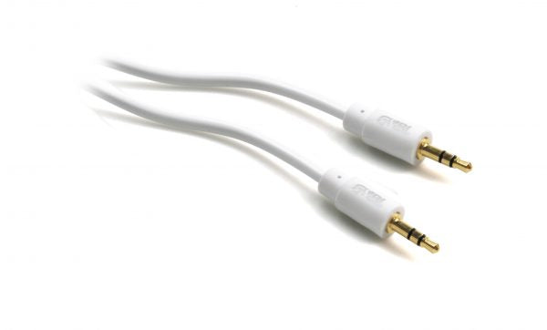 3498 -Audio Cable 3.5mm Jack Stereo plug Wht L0.3M
