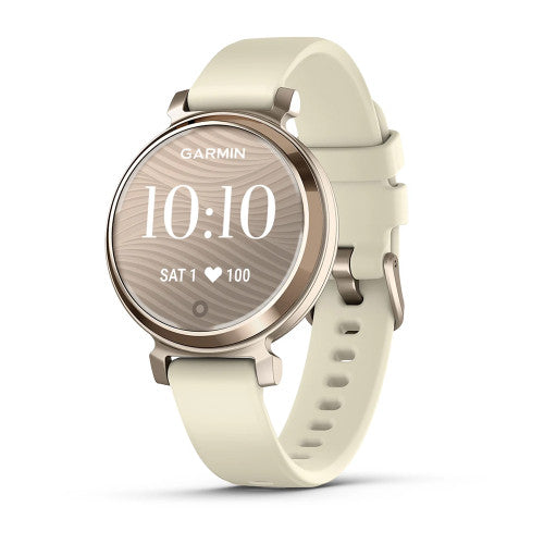 Garmin Lily 2, Cream Gold w/ Coconut Silicone Band E