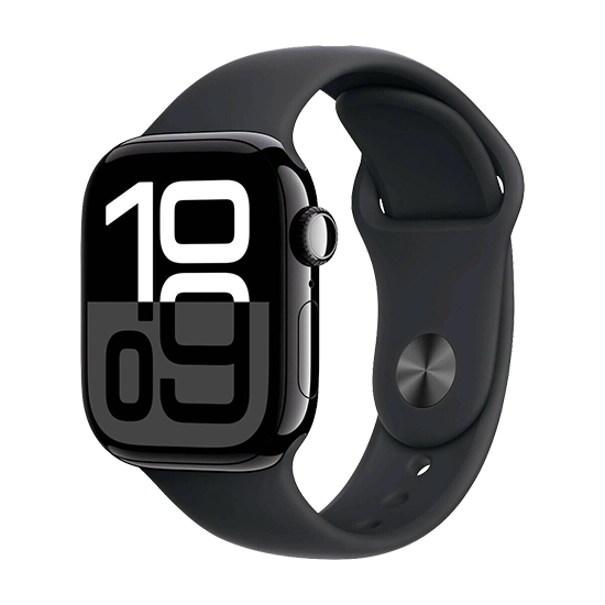 Watch Apple Watch Series 10 (2024) LTE 42mm Jet Black Aluminium Case with Sport Band - Black