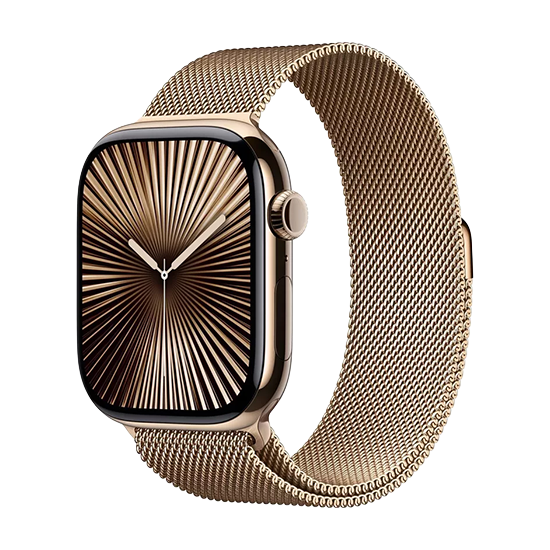 Watch Apple Watch Series 10 GPS + Cellular 46mm Titanium Gold Case with Sport Loop M/L - Gold Milanese