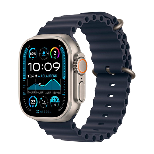 Watch Apple Watch Ultra 2 (2023) LTE 49mm Natural Titanium Case with Ocean Band - Navy