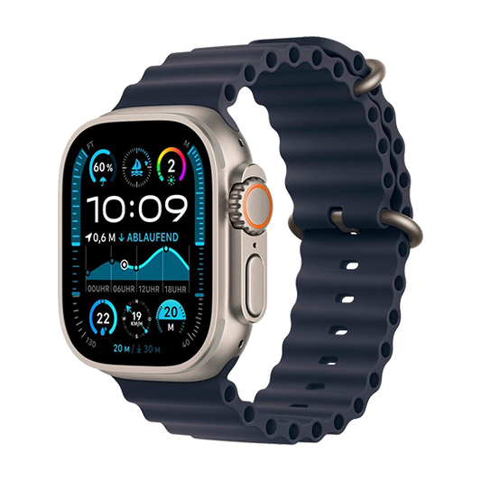 Watch Apple Watch Ultra 2 LTE (2024) 49mm Black Titanium Case with Trail Loop M/L - Navy