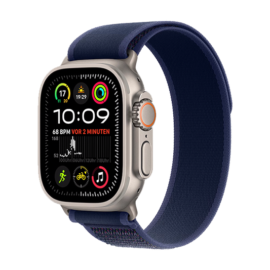 Watch Apple Watch Ultra 2 (2024) LTE 49mm Natural Titanium Case with Trail Loop S/M - Blue