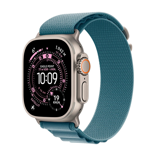 Watch Apple Watch Ultra 3 (2025) 5G 49mm Natural Titanium Case with Alpine Loop S - Light Blue
