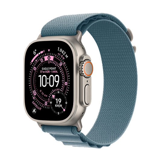 Watch Apple Watch Ultra 3 (2025) 5G 49mm Natural Titanium Case with Alpine Loop L - Light Blue