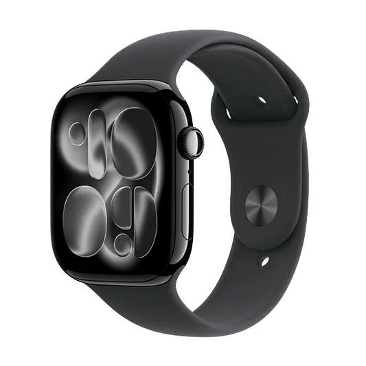 Watch Apple Watch Series 11 (2025) GPS 46mm Jet Black Aluminium Case with Sport Band S/M - Black