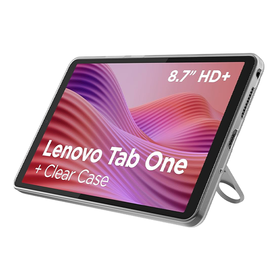 Tablet Lenovo Tab One 4GB RAM 128GB WiFi with Clear Case - Grey