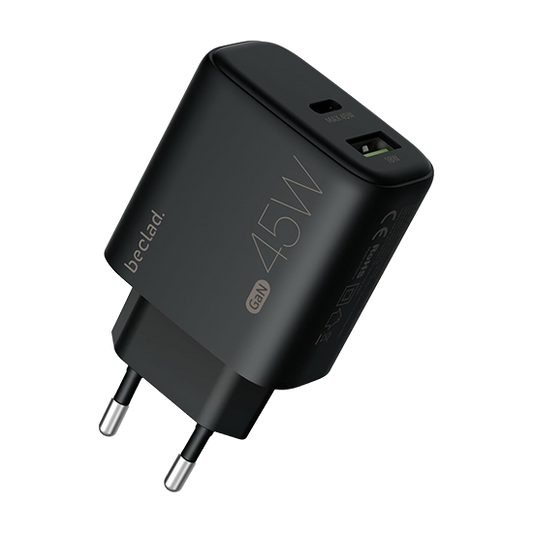 Beclad 45W Adapter USB-C + A Port (prod. by Samsung) - Black