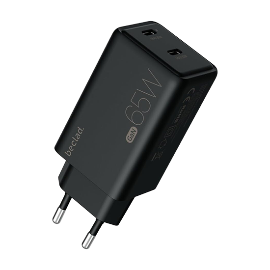 Beclad 65W Adapter USB-C 2 Port (prod. by Samsung) - Black