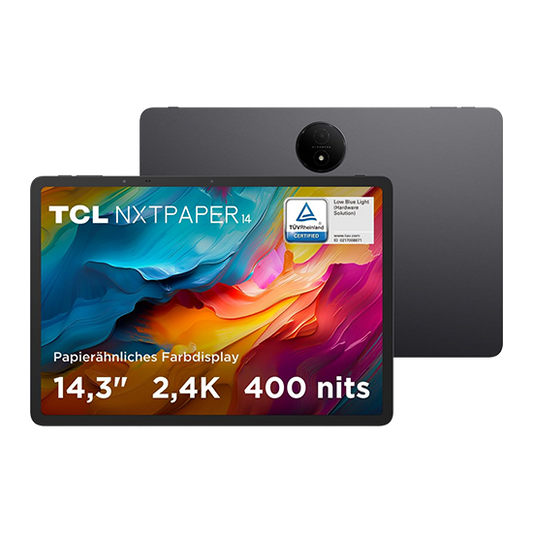 TCL NxtPaper 14 14.3 WiFi 8GB RAM 256GB Flip Case + T-Pen - Grey