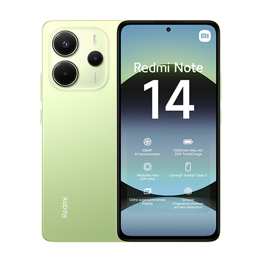 Xiaomi Redmi Note 14 4G Dual Sim 6GB RAM 128GB - Lime Green