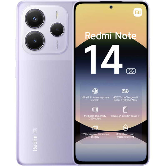 Xiaomi Redmi Note 14 5G 8/256GB Lavender Purple EU