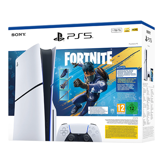 Sony PlayStation 5 Slim Disc Edition 1TB + Fortnite - White