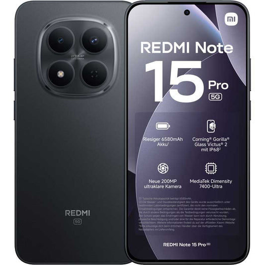 Xiaomi Redmi Note 15 Pro 5G 8GB RAM 512GB Midnight Black EU