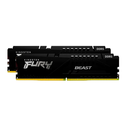 DIMM Kingston FURY DIMM 64 GB DDR5-6000 (2x 32 GB) Dual-Kit, Arbeitsspeicher (schwarz, KF560C30BBEK2-64, Fury Beast, INTEL XMP, AMD EXPO)