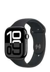 Apple Watch Series 10 GPS + Cellular Jet Black Aluminium, Ink Sport Loop, MWY53QF/A, 46mm