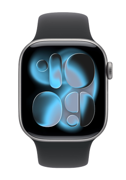 Apple Watch Series 11 GPS Space Grey Aluminium, Black Sport Band M/L, MEV44ZR/A, 46 mm