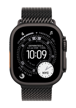 Apple Watch Ultra 3 GPS + Cellular Black Titanium, Black Titanium Milanese Loop Small, MF1N4QF/A, 49 mm