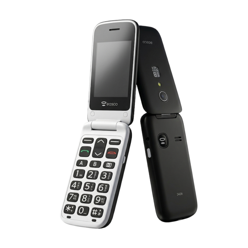 Easco 2434 Flip Phone with Charging Cradle
