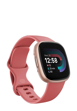 FitBit Versa 4 Fitnesstracker mit Armband Pink Sand / Copper Rose, FB523RGRW