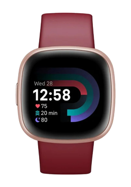 FitBit Versa 4 Fitnesstracker mit Armband Raspberry Red / Copper Rose, FB523RGRD