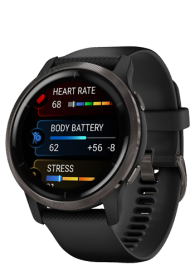 Garmin VENU 2 GPS-Fitness-Smartwatch Black - Slate Grey, 010-02430-11