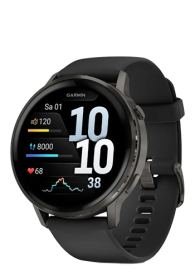 Garmin VENU 4 GPS-Fitness-Smartwatch, 45mm Black - Slate Grey, 010-03014-00
